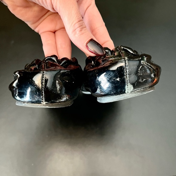 Tory Burch Black Patent Ballet Flats - Picture 2 of 5